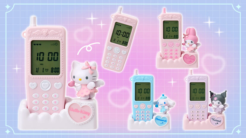 サンリオ」キャラクターのガラケーデザイン「置き時計」が11月27日に