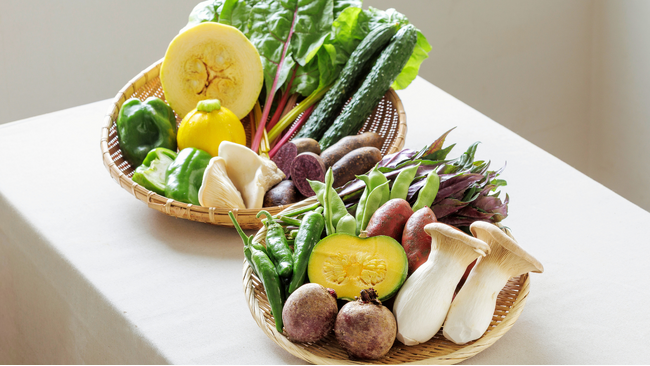 ユニークな野菜を詰め合わせた「おもしろ野菜セット」で、夏の食卓に