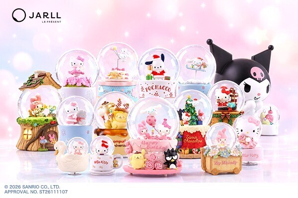 サンリオキャラクターズと台湾発スノードームブランド「JARLL」の