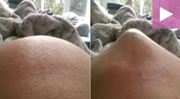 閲覧注意 お腹の赤ちゃんがパンチをして腹が盛り上がる映像が話題に ニコニコニュース