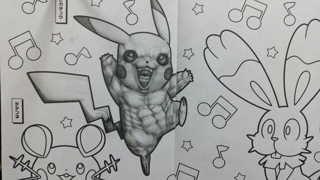 筋肉ムキムキのピカチュウさん爆誕 大人の本気の塗り絵をご覧ください ニコニコニュース 筋肉ムキムキのピカチュウさん爆誕 大人の本気の塗り絵をご覧ください ニコニコニュース