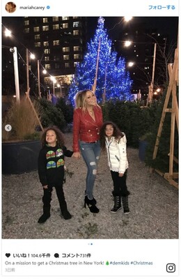 マライア キャリー 双子の子供たち 恋人とクリスマスツリー選び ニコニコニュース