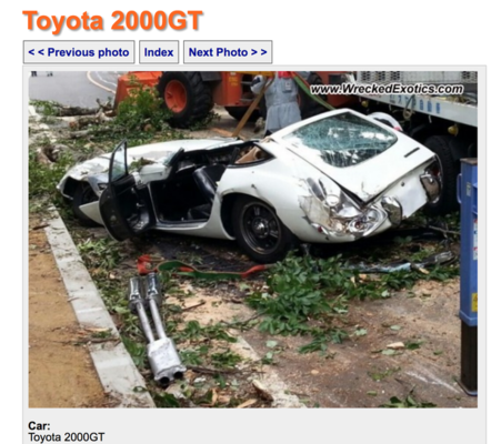 トヨタ2000GT大破、半額で和解にネットで「全然足りないのでは」の
