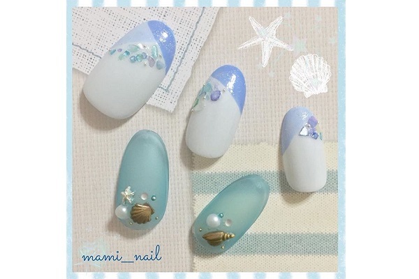 シェルネイルで一足先に夏気分 涼しげなネイルデザイン特集 ニコニコニュース