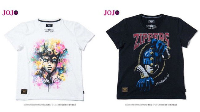 ジョジョ 5部よりオシャレなコラボtシャツやジョルノとブチャラティをイメージしたアイテムが登場 ニコニコニュース