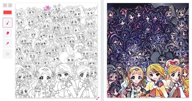 しょこたん力作 プリキュアイラスト が悲劇に 自動着色サイトで ホラー化 ニコニコニュース