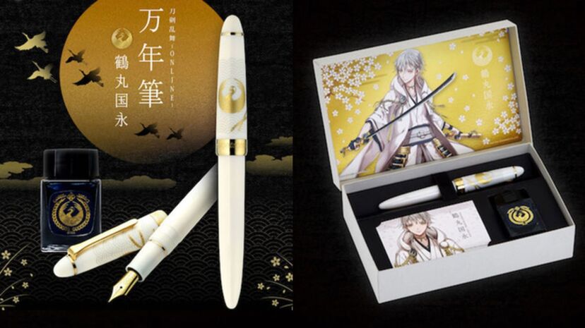新製品】「刀剣乱舞-ONLINE-」鶴丸国永イメージの“万年筆”登場｜