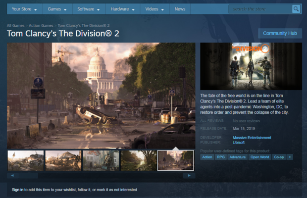 Ubisoftが 脱steam の動きへ 新作 The Division 2 をsteamではなくepic Games ニコニコニュース