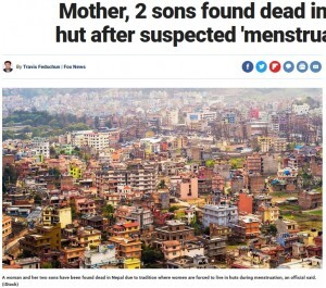 生理中は小屋に隔離 ヒンドゥー教の悪しき習慣で母子が死亡 ネパール ニコニコニュース
