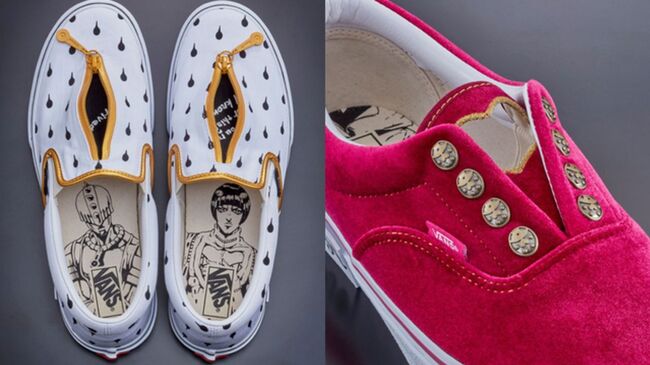 ジョジョ5部 ジョルノ ブチャラティをイメージしたスニーカー登場 てんとう虫のモチーフやジッパーギミックを搭載 ニコニコニュース