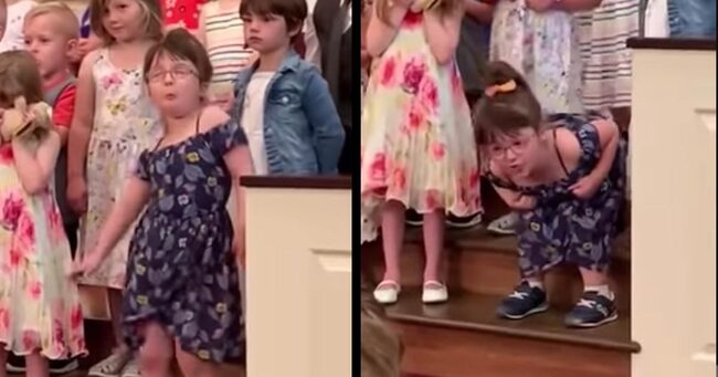 卒園式のパフォーマンスにいた 一人だけ超個性的な女の子が世界中で話題に 将来大物になりそう ニコニコニュース