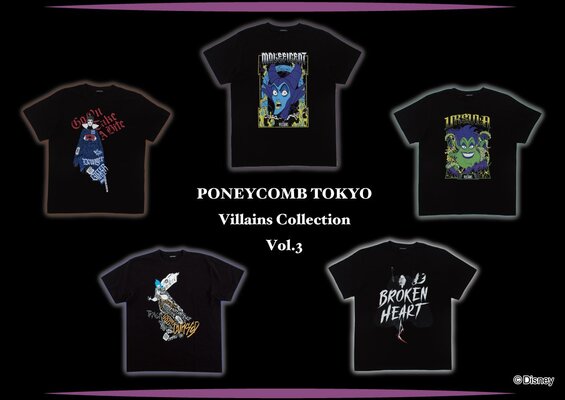 マレフィセントやアースラデザインのtシャツコレクション パニカムトーキョー ディズニーヴィランズ グッズ ニコニコニュース