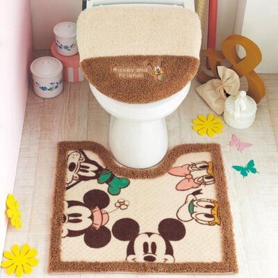 ミッキー フレンズが勢ぞろい ベルメゾン ディズニー トイレマット フタカバー ニコニコニュース