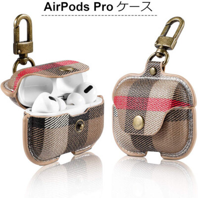 バーバリーチェックのような柄がかわいい Puレザーのairpods Proケース ニコニコニュース