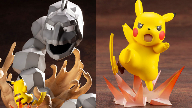 ポケモン イワークvsピカチュウのフィギュア登場 バトル中の激しい一瞬を再現したダイナミックな構成 ニコニコニュース