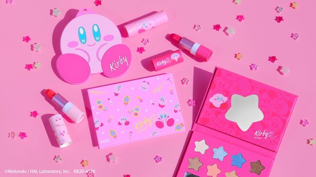 星のカービィ コスメグッズ登場 ピンク かわいいがぎゅっと詰まったアイシャドウ リップ ミラー ニコニコニュース