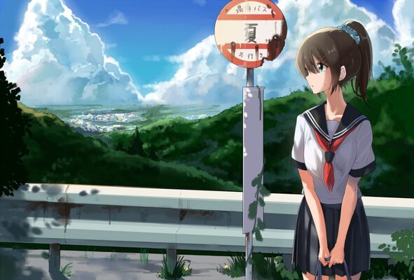 待ちぼうけも青春の1ページ バス停にたたずむ制服美少女 イラスト詰め合わせ ニコニコニュース 待ちぼうけも青春の1ページ バス停にたたずむ制服美少女 イラスト詰め合わせ ニコニコニュース