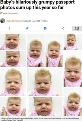 怒り顔の生後3か月の赤ちゃん ママが撮ったパスポート写真は眉間にしわが 英 ニコニコニュース 怒り顔の生後3か月の赤ちゃん ママが撮ったパスポート写真は眉間にしわが 英 ニコニコニュース