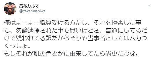 もしそれが肌の色とかに由来してたら 呂布カルマ 職務質問 問題に言及 ニコニコニュース
