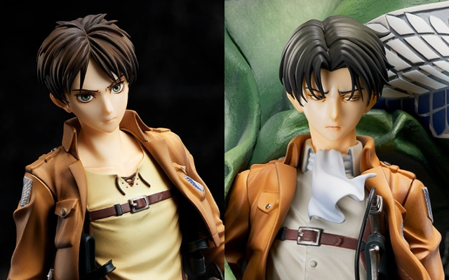 進撃の巨人 エレン リヴァイの新作フィギュアが登場 立体機動装置や並べて飾れる台座も付属 ニコニコニュース