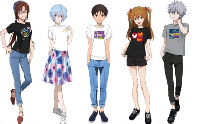 エヴァ 限定tシャツの販売イベント開催 ポップな服装が可愛い5人のパイロットの描き下ろしも ニコニコニュース