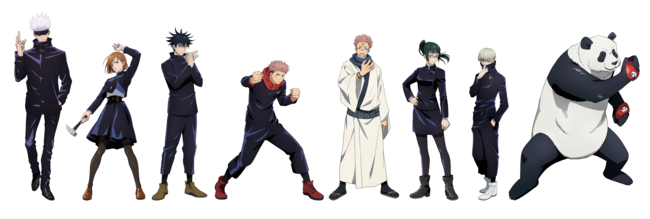 秋アニメ 呪術廻戦 主要キャラ8名の最新キャラビジュ公開 人語を話す漢気あるパンダがめっちゃパンダ ニコニコニュース 秋アニメ 呪術廻戦 主要キャラ8名の最新キャラビジュ公開 人語を話す漢気あるパンダがめっちゃパンダ ニコニコニュース