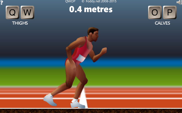4つのキーで陸上選手を走らせる高難度ゲーム Qwop で人類未踏の100m50秒台が達成される 7年前に達成された記録 ニコニコニュース