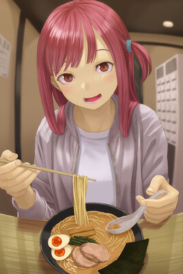 ラーメンを美味しく食べる女の子 のイラスト詰め合わせ ニコニコニュース