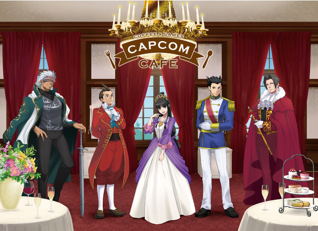 CAPCOMCAFE 逆転裁判(王室風) ステンレスミニボトル　カプコンカフェ CAPCOMCAFE 逆転裁判(王室風) ステンレスミニボトル カプコン