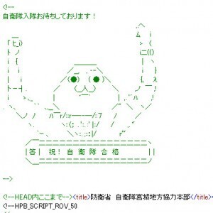 自衛隊公式サイトのソースが２ch風アスキーアートになってると話題 ニコニコニュース