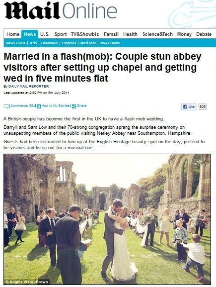 新しい結婚のカタチ 英で フラッシュモブ結婚式 を挙げたカップル ニコニコニュース