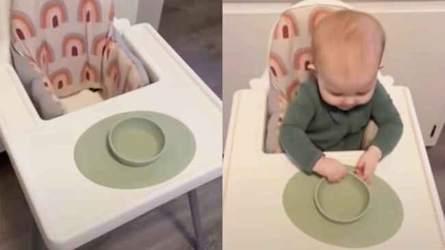 爆笑 赤ちゃん用の安全に配慮して設計されたお皿 しかしこの子には全く意味がなかったと話題に ニコニコニュース