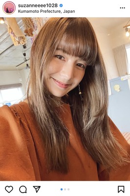 スザンヌ 2年ぶりの前髪ぱっつんヘアに 髪サラサラ お人形さんみたい と注目集まる ニコニコニュース