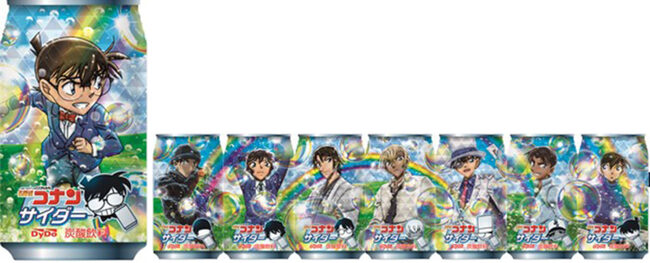 ダイドードリンコが 名探偵コナン サイダー を発売 全8種類を並べると1枚の絵に ニコニコニュース