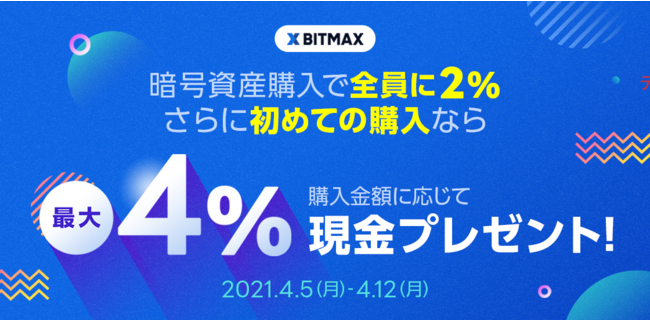 Lineの暗号資産取引サービス Bitmax 暗号資産購入で最大4 相当額の現金がもらえるキャンペーンを開催 ニコニコニュース