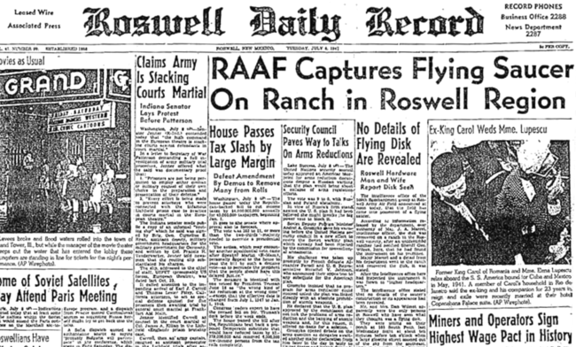 74年前のロズウェル事件 墜落したのは本当にufo 回収された物体のフィルムを持つ 意外な男 の正体 ニコニコニュース 74年前のロズウェル事件 墜落したのは本当にufo 回収された物体のフィルムを持つ 意外な男 の正体 ニコニコニュース