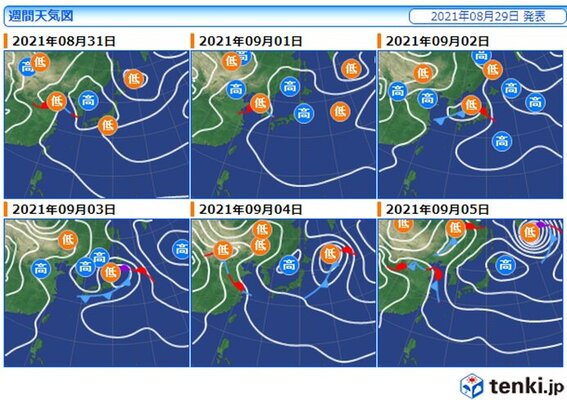 31日 火 頃まで猛烈な暑さ 9月に入ると残暑は落ち着く 2週間天気 ニコニコニュース